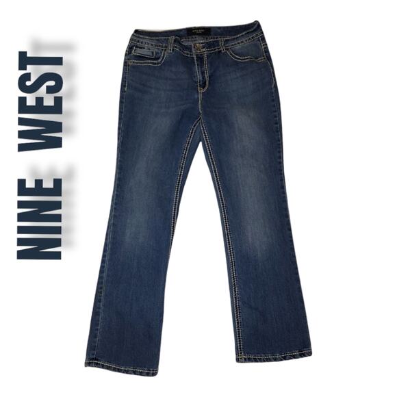 Nine West Women's Boot Cut Blue Jeans. Size 10 - Picture 1 of 16